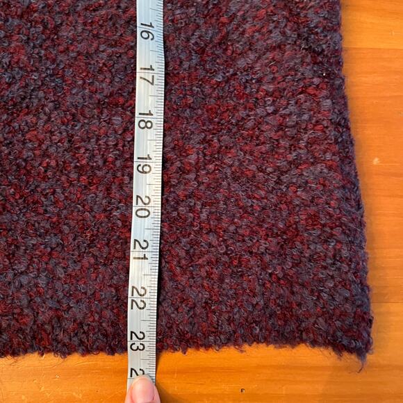Ann Taylor Women's Navy Burgundy Mock Boucle Flare Sleeve Cozy Sweater Small - Picture 6 of 6